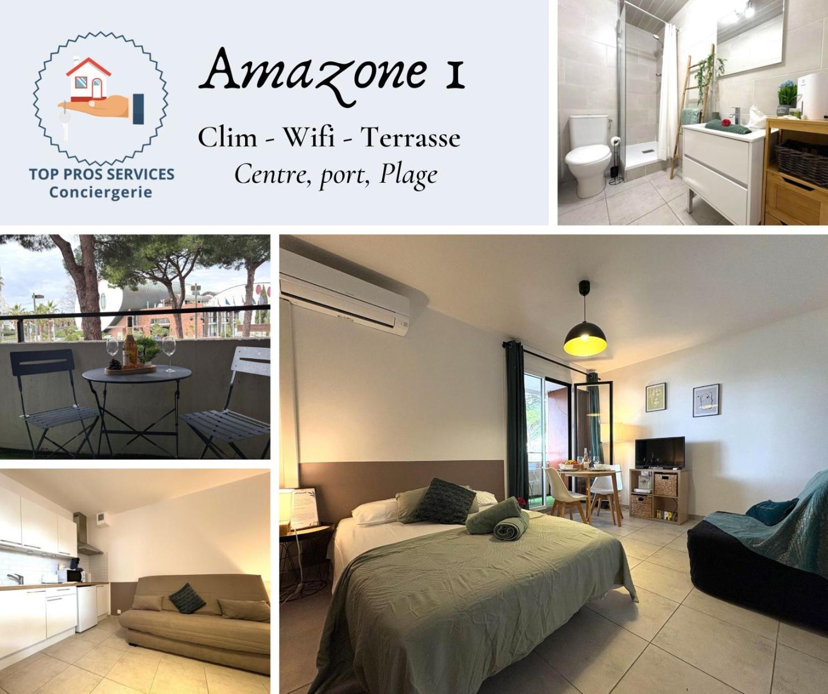 L'Amazone Studio Plein Centre Plages A 2Min Clim Wifi Sur Le Port - Top Prosconciergerie- La Grande-Motte Esterno foto